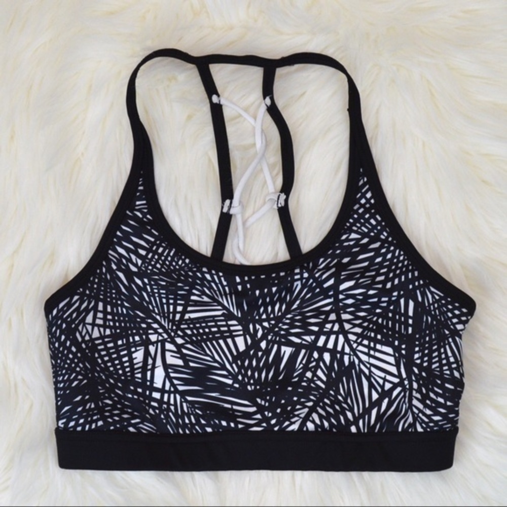 C9 by Champion Strappy Back Sports Bra | Medium, Palm Frond Print